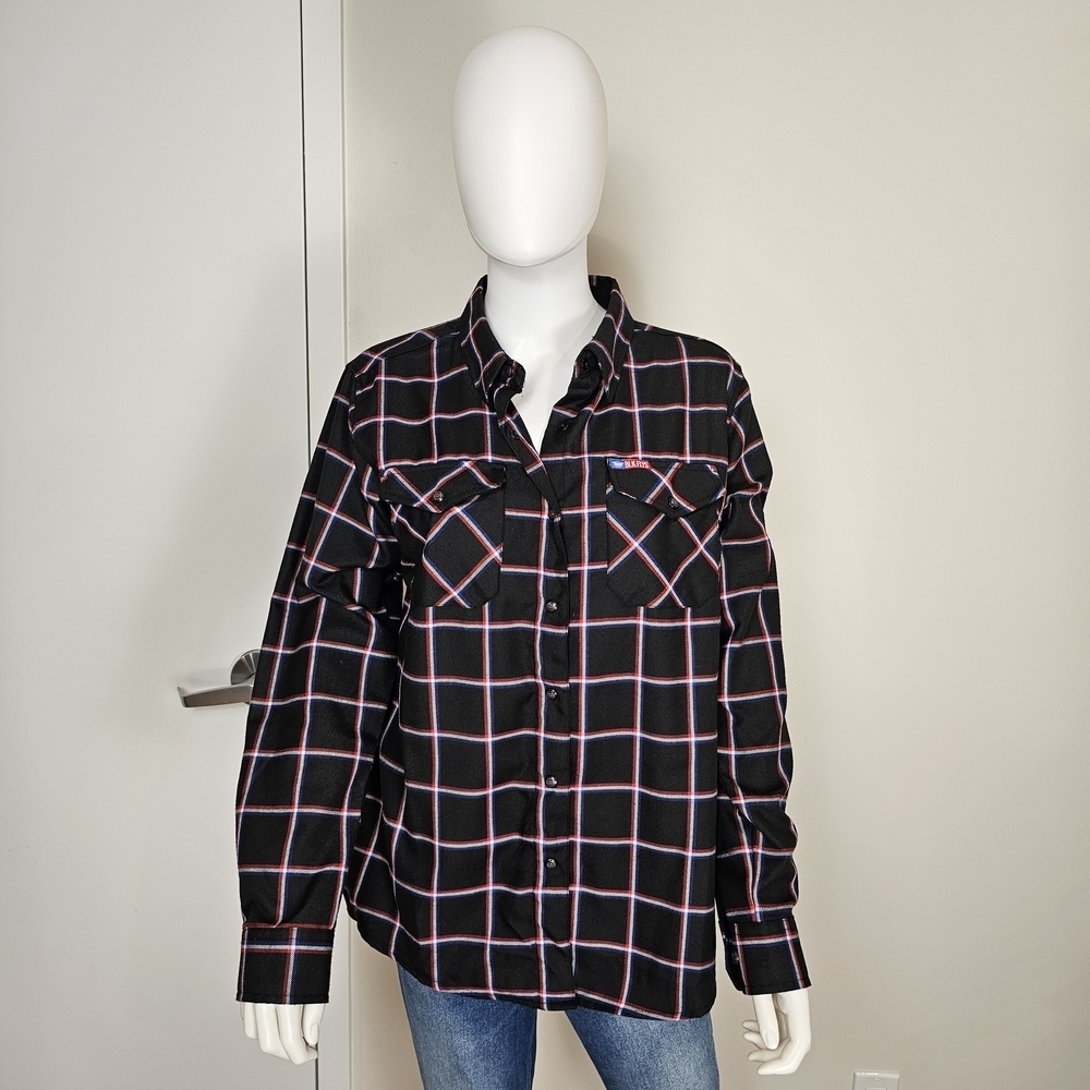 Dixxon The Flycentennial Flannel Black and Pink Checkered Shirt Sz L